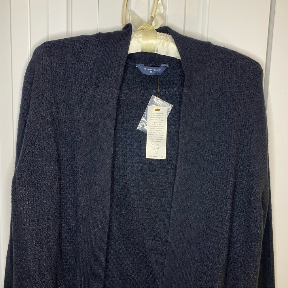 Denver Hayes Novelty Stitch Open Waffle Cardigan - Picture 4 of 11